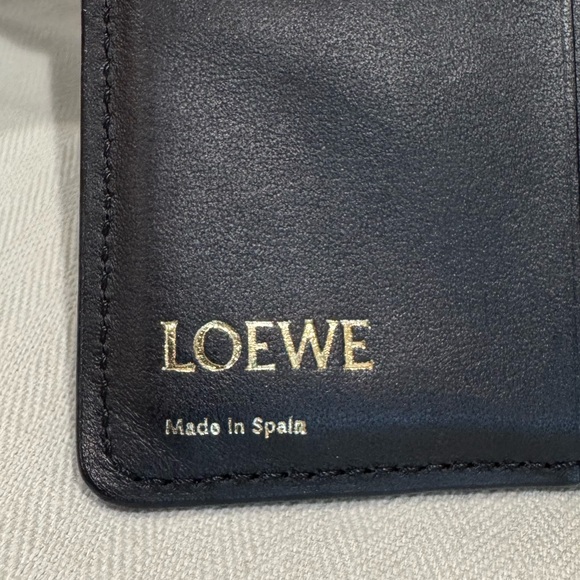 LOEWE Repeat Compact Zip Wallet In Embossed Silk Calfskin - Picture 11 of 15